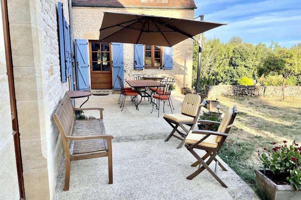 Charming 19Th Century Farmhouse With Pool Vitrac  Extérieur photo